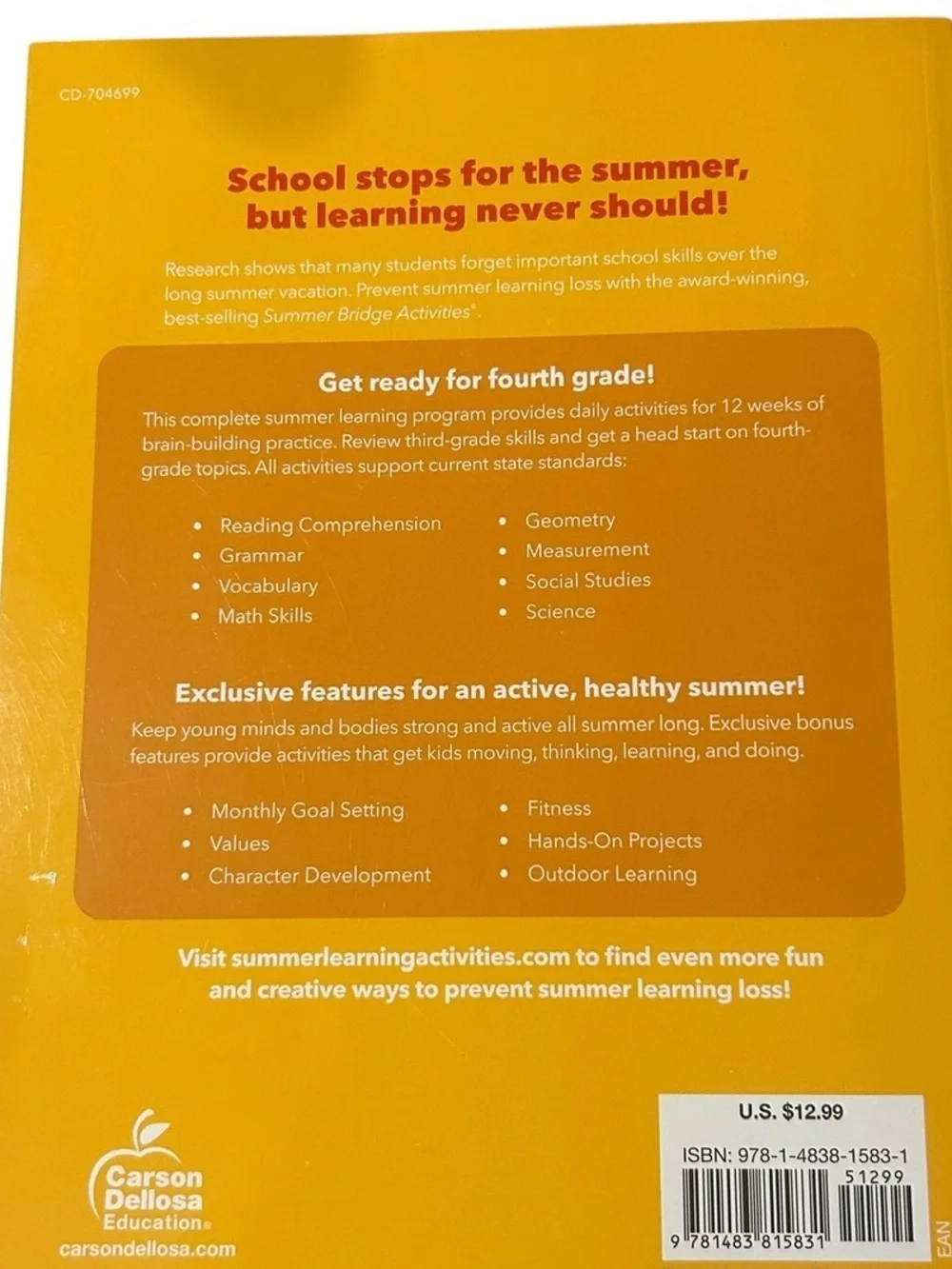 Summer Bridge Activities Workbook - 3rd/4th grade
